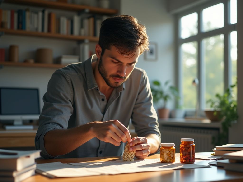 Enfoque Y Concentración: Pila De Suplementos.