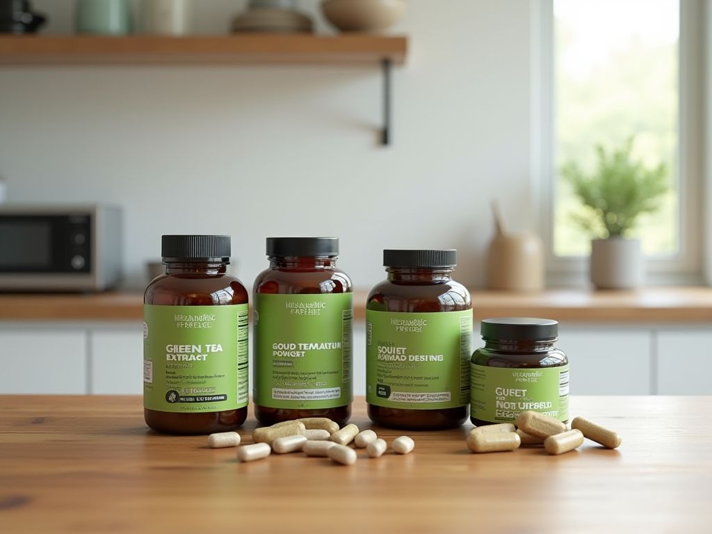 Pila Práctica De Suplementos Para Aumentar La Tasa Metabólica